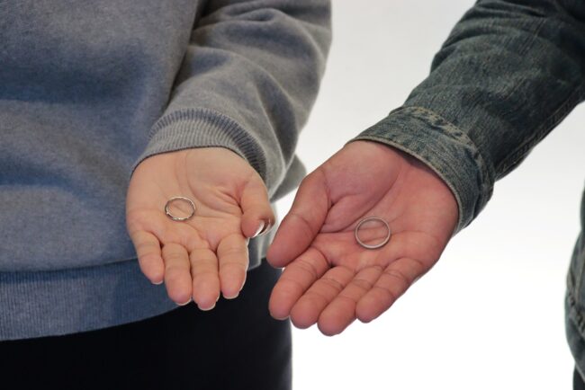 【ご縁の国出雲】K18・13号リング 出雲大社の縁結びのご縁で – 結婚指輪 出雲結（いずもゆい）